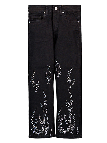FWRD Boys' Jeans with Studded Flames Embellishment - CookiesKids.com