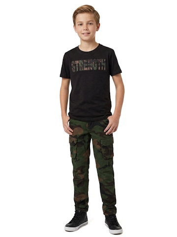 FWRD Boys' Strength Camo Paint Graphic T-Shirt and Cargo Pants Outfit - CookiesKids.com