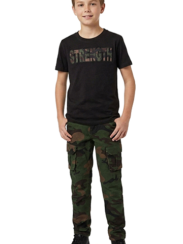 FWRD Boys' Strength Camo Paint Graphic T-Shirt and Cargo Pants Outfit - CookiesKids.com