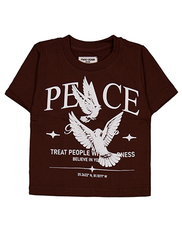 FWRD Baby Boys' Peace Graphic Short Sleeve Crewneck T-Shirt - CookiesKids.com