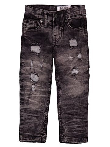 Boys' Distressed Straight Fit Jeans - CookiesKids.com