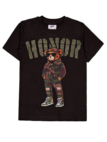 Evolution in Design Boys' Short-Sleeve Bear in Frog Skin Camo Grahpic 