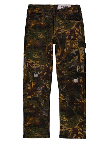Evolution in Design Boys' Distressed Woodland Camo Carpenter Pants - CookiesKids.com