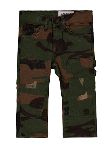 Evolution in Design Baby Boys' Camouflage Distressed Denim Carpenter Pants - CookiesKids.com