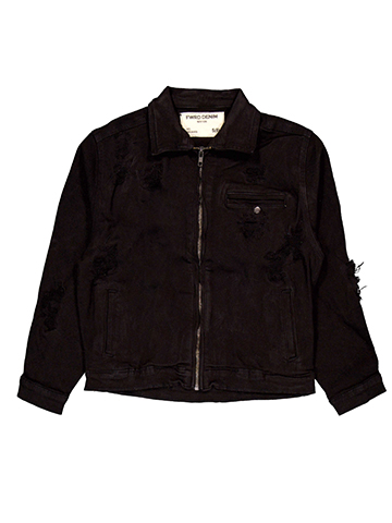 FWRD Boys' Classic Zip Distressed Twill Jacket - CookiesKids.com