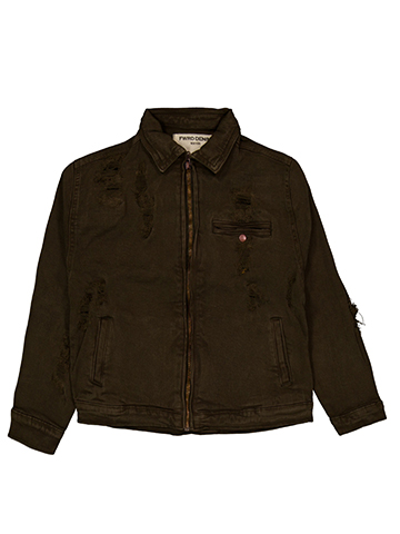 FWRD Boys' Zip-Up Distressed Twill Jacket - CookiesKids.com