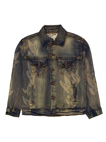 FWRD Boys' Denim Trucker Jacket with Dove Print - CookiesKids.com