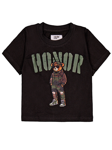 Evolution in Design Baby Boys' Short Sleeve Frog Skin Camo Bear 