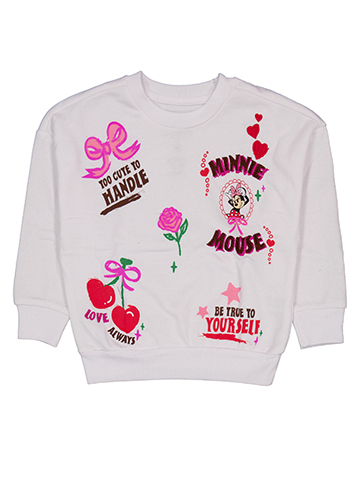 Disney Minnie Mouse Girls' Graphic Crewneck Sweatshirt - CookiesKids.com