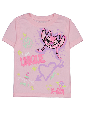 Disney Stitch Girls' Angel Short-Sleeve Graphic T-Shirt - CookiesKids.com