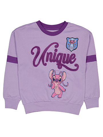 Disney Stitch Girls' Unique Angel Crew Sweatshirt - CookiesKids.com