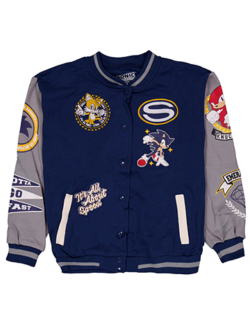 Sonic Boys' Sonic and Friends Varsity Bomber Patch Jacket - CookiesKids.com