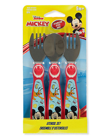Disney Baby Girls' Minnie Mouse 3-Piece Utensil Set - CookiesKids.com