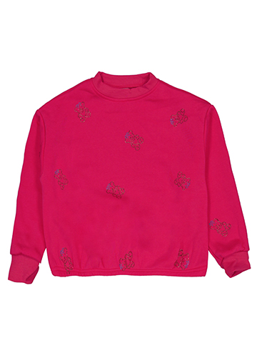 Jolie & Joy Girls' Rhinestone Embellished Crew Neck Sweatshirt - CookiesKids.com
