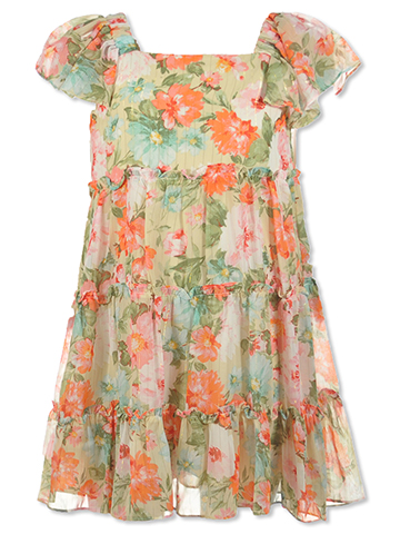Bonnie Jean Girls' Tiered Chiffon Dress - CookiesKids.com