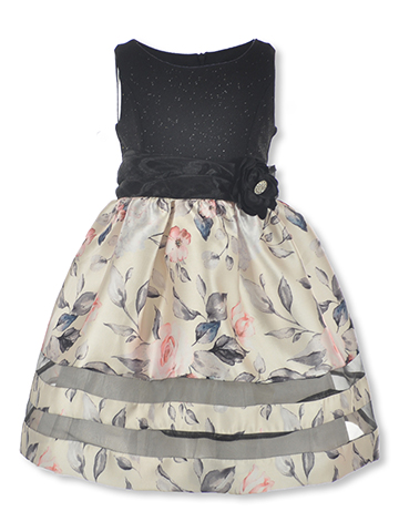 Bonnie Jean Girls' Midnight Rose Dress - CookiesKids.com
