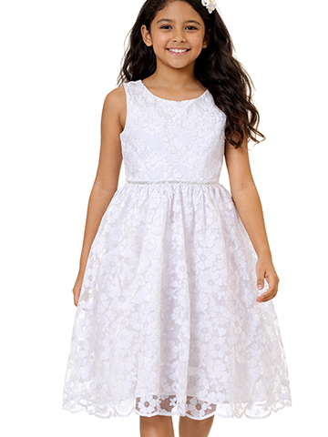 Bonnie Jean Girls' Laceflower Dress - CookiesKids.com