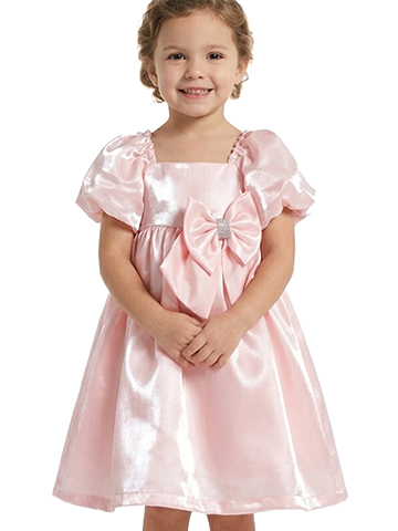 Bonnie Jean Girls' Satin Bow Dress - CookiesKids.com