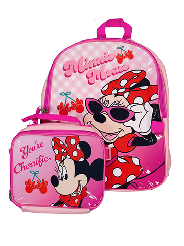 Disney Minnie Mouse Girls' Backpack, Lunch Bag and Water Bottle Set - CookiesKids.com