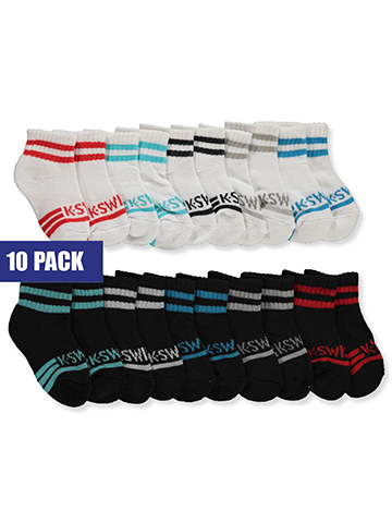 K-Swiss Baby Boys' 10-Pack Quarter Socks - CookiesKids.com