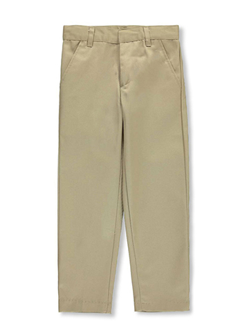 Galaxy Boys’ Flat Front Slim Fit School Uniform Pants - CookiesKids.com