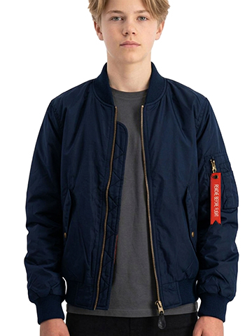 Spire by Galaxy Boys' Water-Resistant Quilted MA-1 Bomber Jacket - CookiesKids.com