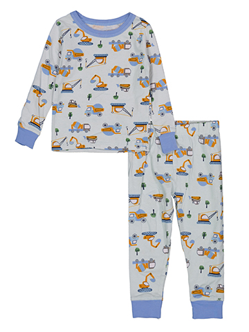 Boys' Construction Vehicle Pajama Set - CookiesKids.com