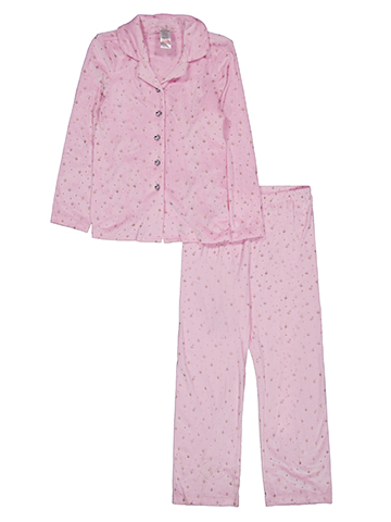 Rene Rofe Girls' Foil Star Print Pajama Jacket Set - CookiesKids.com
