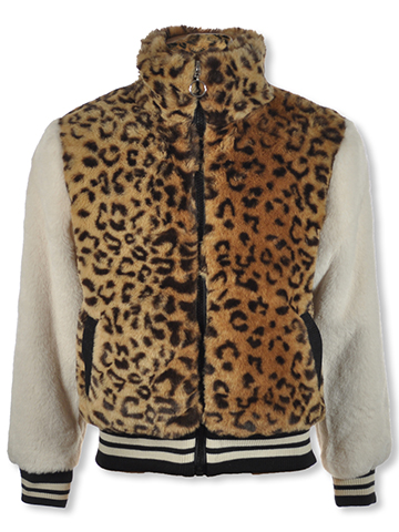 Urban Republic Girls' Faux Fur Varsity Jacket - CookiesKids.com