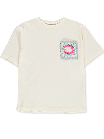 Jessica Simpson Girls' Crochet Pocket T-Shirt - CookiesKids.com