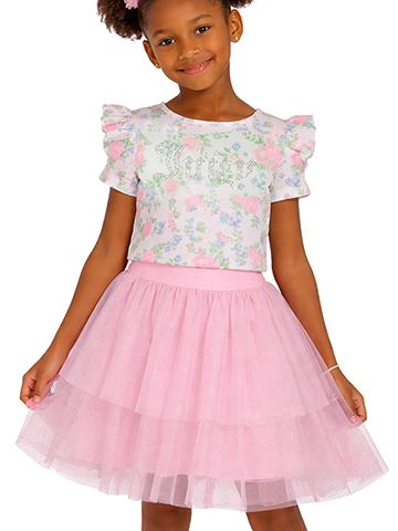 Juicy Couture Girls' 2-Piece Skirt Set Outfit - CookiesKids.com