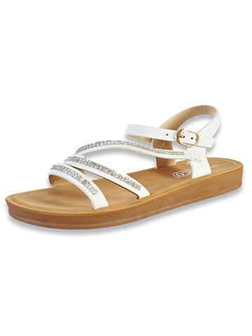 Coco Jumbo Girls' Rhinestone Cross-Strap Sandals - CookiesKids.com