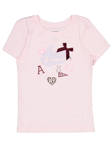 Aeropostale Girls' Graphic T-Shirt with Bow Detail - CookiesKids.com