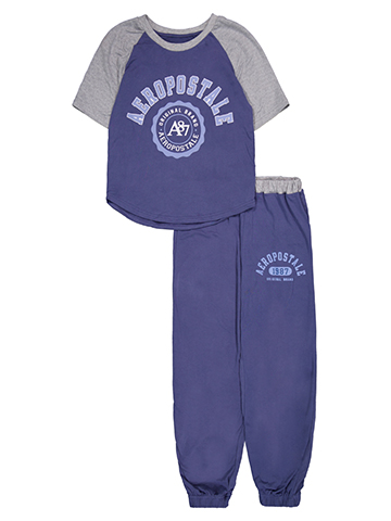 Aeropostale Boys' A87 Raglan Tee and Jogger Pajama Set - CookiesKids.com