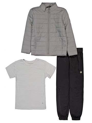 RBX Boys' Three-Piece Puffer Jacket and Jogger Set - CookiesKids.com