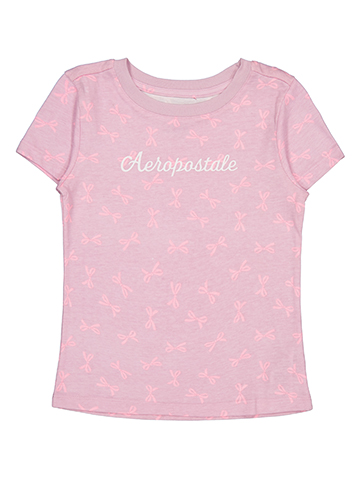 Aeropostale Girls' All-Over Bows Pattern T-Shirt - CookiesKids.com