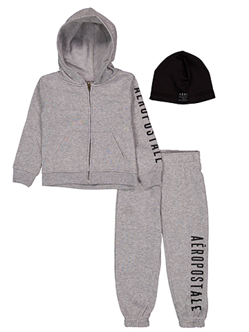 Boys' Aeropostale Hoodie Joggers and Beanie Set - CookiesKids.com