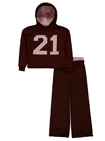 Forever 21 Girls' 2-Piece Polka Dot Pullover Hoodie and Sweatpants Set - CookiesKids.com
