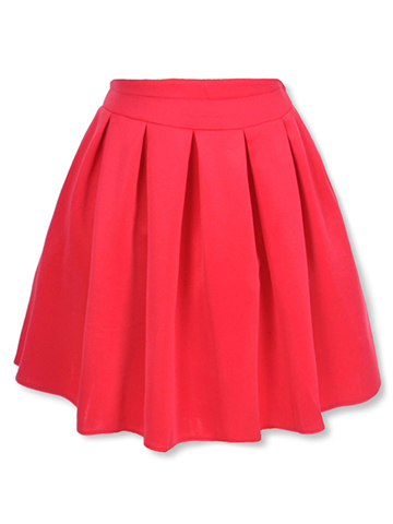 Pink Butterfly Girls’ Pleated Scuba Skirt - CookiesKids.com