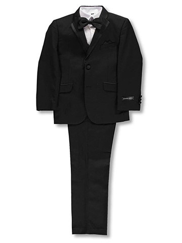 Kids World Big Boys' “Best-Dressed” 5-Piece Tuxedo Suit - CookiesKids.com