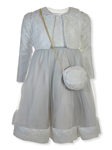 Sweet Butterfly Girls' 3-Piece Bag Shrug Dress - CookiesKids.com