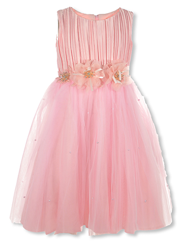 Pink Butterfly Girls' Pearl Flower Dress - CookiesKids.com
