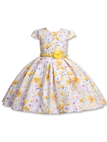 Pink Butterfly Girls' Flower Special Occasion Dress - CookiesKids.com