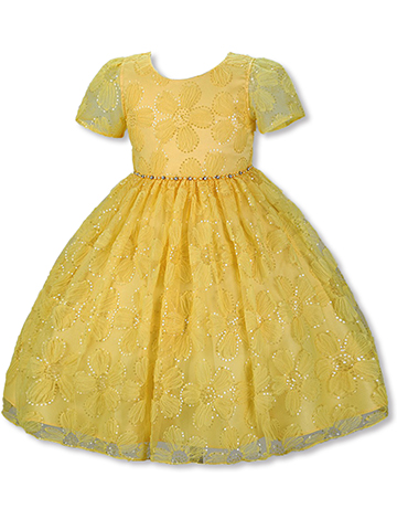Pink Butterfly Girls' Jewel Waist Dress - CookiesKids.com