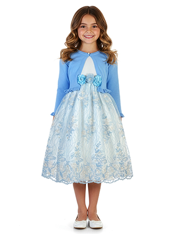 Pink Butterfly Girls' 2-Piece Shrug Dress Set Outfit - CookiesKids.com