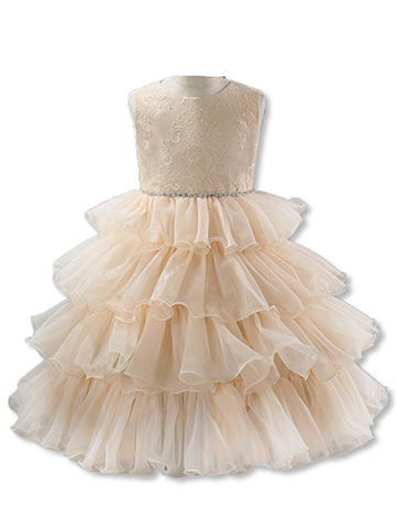 Pink Butterfly Girls' Tiered Dress - CookiesKids.com