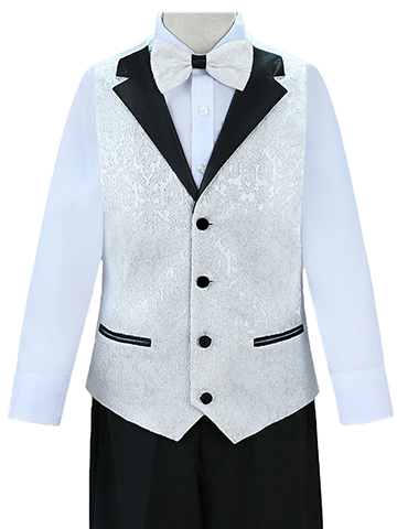 Kids World Boys' 4-Piece Brocade Vest Suit - CookiesKids.com
