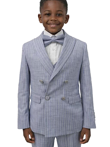 Kid's World Boy's 5-Piece Double Breasted Suit Set - CookiesKids.com