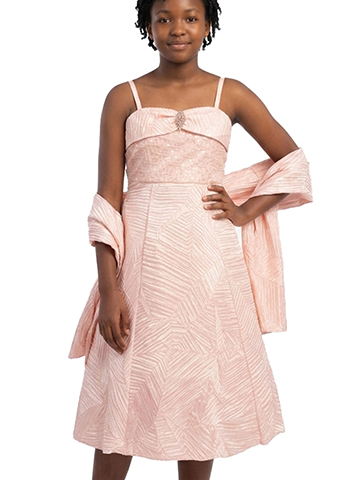 Pink Butterfly Girls' Sequin Dress with Matching Shawl - CookiesKids.com