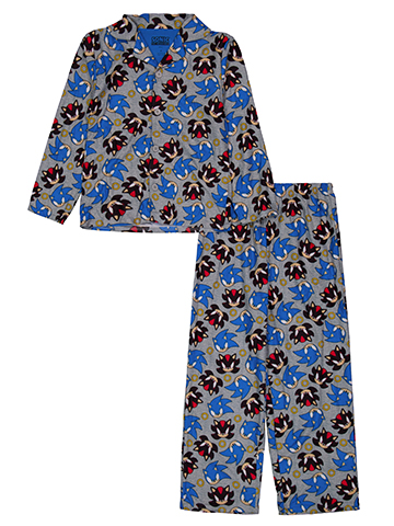 Sonic Boys' Two-Piece Sonic and Shadow Print Button-Up Pajama Jacket Set - CookiesKids.com